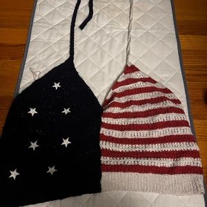 American flag crop top